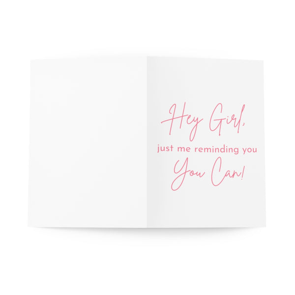 Hey Girl Pink & White Greeting Cards (8 pcs)